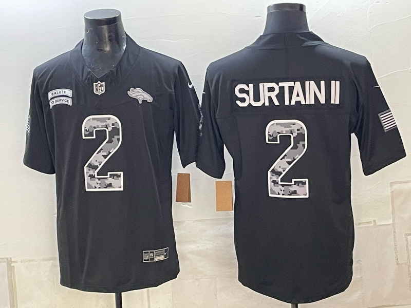 Men 2026 Denver Broncos #2 Surtain II black Nike Limited NFL Jersey 101601